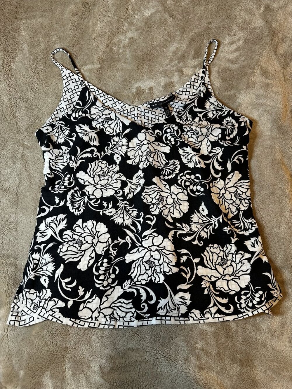 White House Black Market, Medium, Reversible, B/W, Spaghetti Strap, Dressy Top
